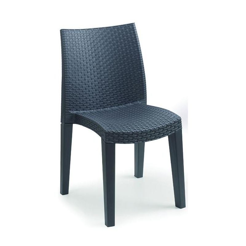 Rattan design PP stackable chair LADY 55x48x86hcm Rattan design PP stackable chair LADY 55x48x86hcm