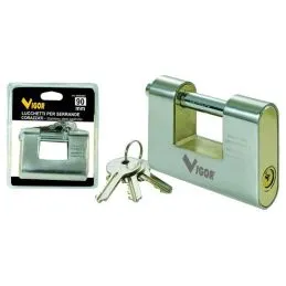 Rectangular armored padlock 90mm VIGOR
