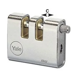 Lucchetto rettangolare corazzato per catene YALE Y160ME