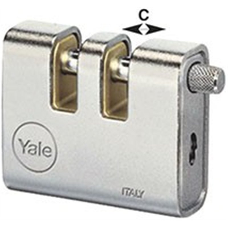 Rectangular armored padlock for YALE Y160ME chains