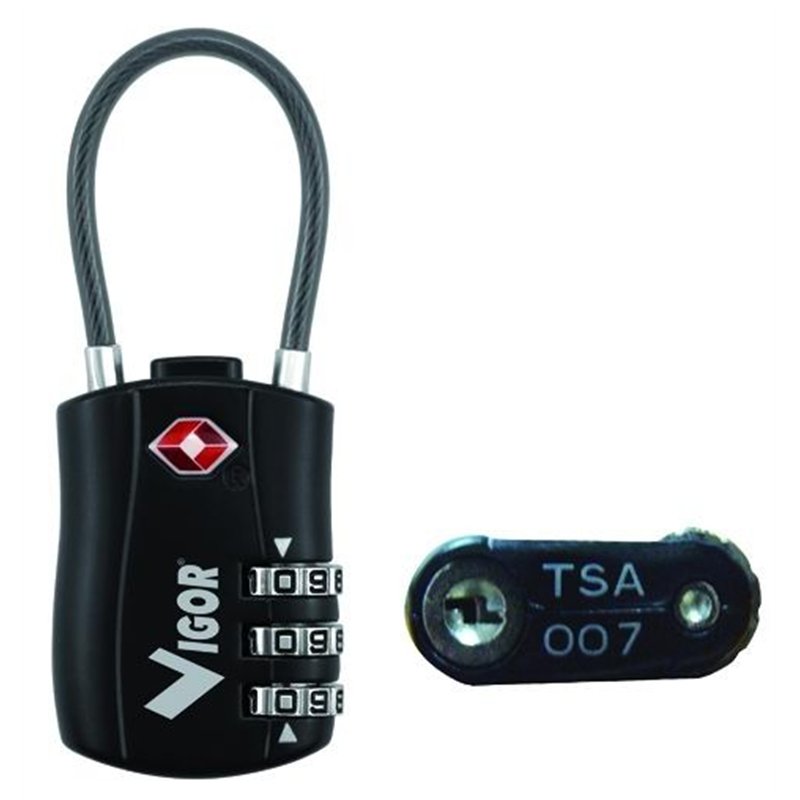 Combination arc lock for VIGOR TSA suitcases