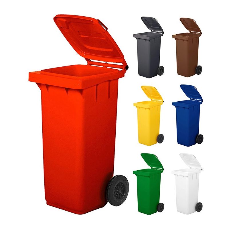 Bidone con coperchio per raccolta Differenziata - lt. 120 Bidone con coperchio per raccolta Differenziata - lt. 120