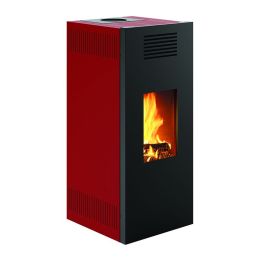 Wood-burning heating stove IDRO Caminetti Montegrappa NOIR