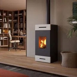 TermoStufa a legna IDRO Caminetti Montegrappa TILE MLW22V 5