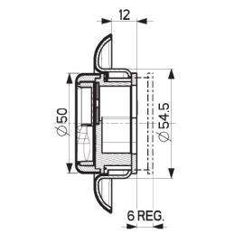Defender® MAGNETIC protector for MOTTURA DF38 safety cylinder adjustable by ring nut