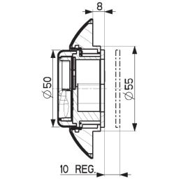 Defender® MAGNETIC protector for MOTTURA DF47 safety cylinder adjustable with full escutcheon spring