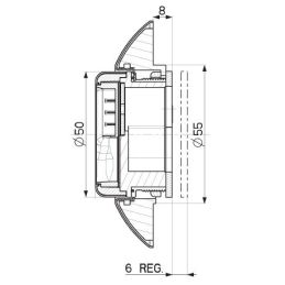 Defender® MAGNETIC protector for MOTTURA DF48 safety cylinder adjustable with full escutcheon ring nut