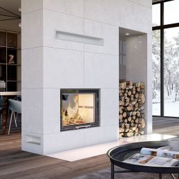 Montegrappa BK02 F double-sided wood-burning fireplace