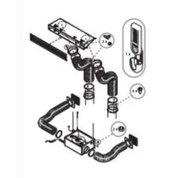 Kit canalizzazione aria forzata 1530100200 Montegrappa