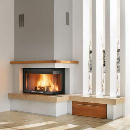 SPAZIO cladding with BENCH for fireplace CM P05 Montegrappa
