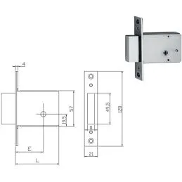 Band mortise lock FIAM-ISEO 5010050 pin key