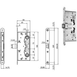 Iseo serrature maniglione antipanico push modulare reversibile cod.  942411758t