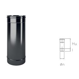 0.25 meter EFT2 Ecofire Inox Aisi304 BLACK HT02 pipe for pellet