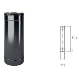 0,5 meter EFT5 Ecofire Inox Aisi304 BLACK HT02 pipe for pellet