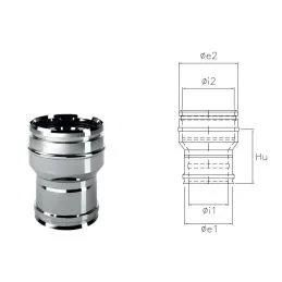 Raccordo maggiorazione IARCDA ISOAIR INOX Canna fumaria doppia