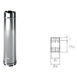 0.25 meter pipe I1T2 ISO10 INOX Double wall flue
