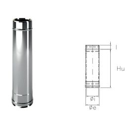 0.5 meter pipe I1T5 ISO10 INOX Double wall flue