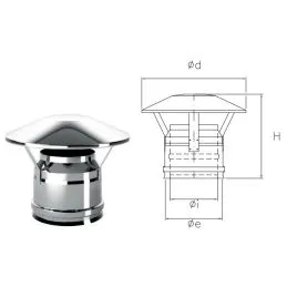 Cappello cinese I1CC ISO10 INOX Canna fumaria doppia parete