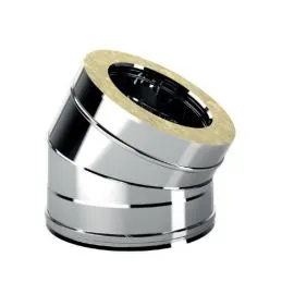 Curva 30° I5C3 ISO50 INOX Canna fumaria doppia parete
