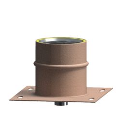 Base plate with condensate drain K1PPC ISO10 RUSTY Double wall flue