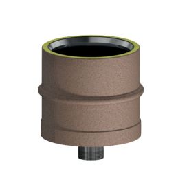 Cap with condensate drain K1TS ISO10 RUSTY Double wall flue