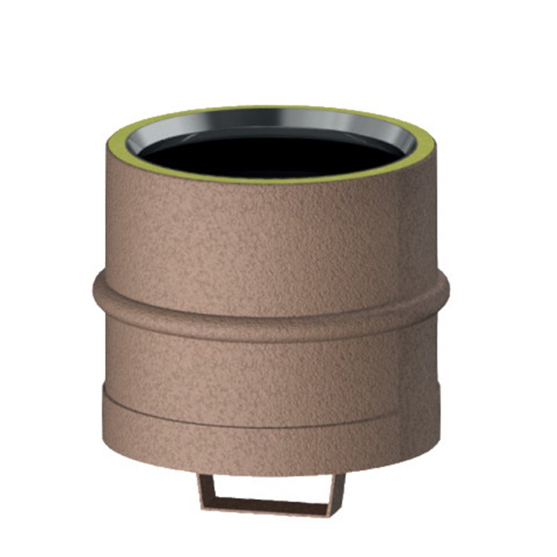 Tappo cieco con maniglia K1TA ISO10 RUSTY Canna fumaria doppia