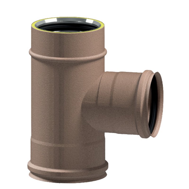 Raccordo a T 90° K1T9 ISO10 RUSTY Canna fumaria doppia parete