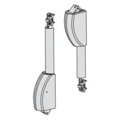 Coppia scrocchi alto/basso Cisa 07063.61 per maniglione