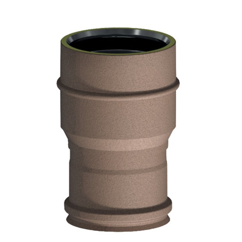 Increased fitting K1RCDA ISO10 RUSTY Double wall flue
