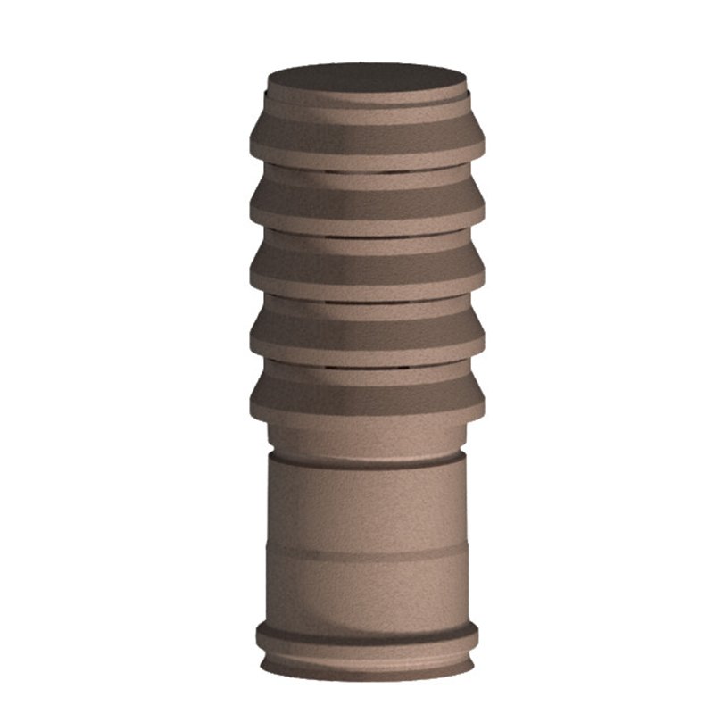 Terminal cap with rings K1TE ISO10 RUSTY Double wall flue