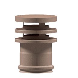 Terminal cap with rings K1TLN ISO10 RUSTY Double wall flue