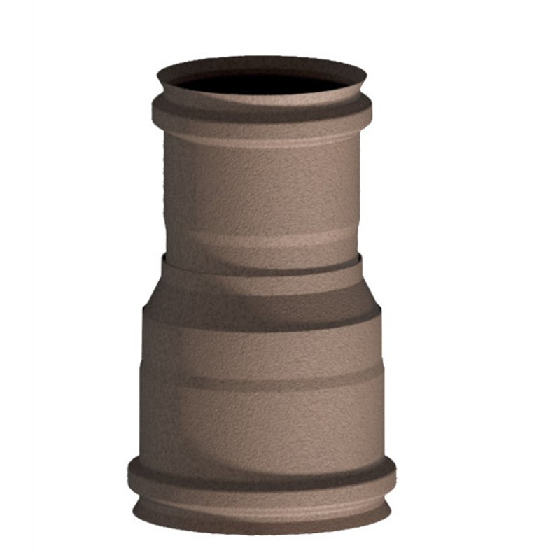 Double-mono joint K1RCU ISO10 RUSTY Double wall flue