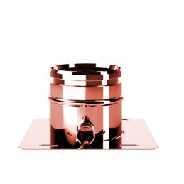 Base plate with side exhaust RIAPP ISOAIR Copper Double wall