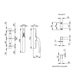 Lever locking mechanism 686 external rods
