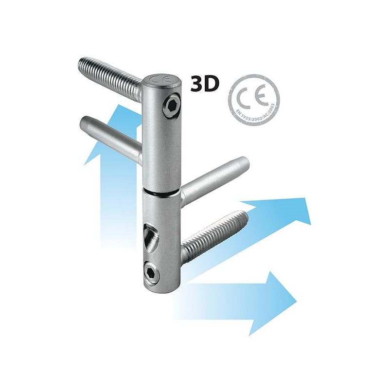 Anuba adjustable AGB 3D hinge for wood 2 stems d.14x82mm
