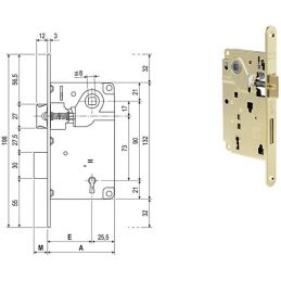 Lock for internal doors AGB 1002 CENTRO Patent