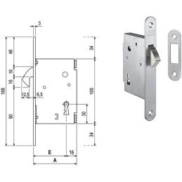 PATENT hook lock for sliding doors AGB 701