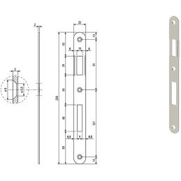 Strike plate for large AGB 590.01 PATENT locks