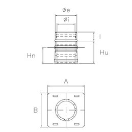 Intermediate support plate ISOAIR RIAPI Copper Double wall flue