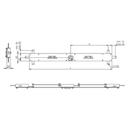 Band lock for cellars and up-and-over doors MOIA 156 B/C 500mm