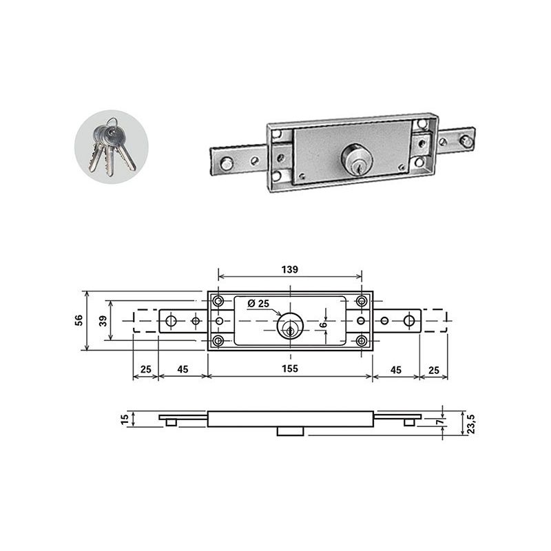 Potent 1600/CIL roller shutter lock