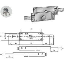 Roller shutter lock Potent 1625/CIL lateral pair