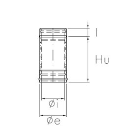 0.3 meter pipe RM1T3 ISO10 HAMMERED COPPER Double wall flue