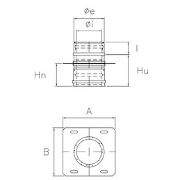 Intermediate support plate RM1PI ISO10 HAMMERED COPPER Double wall flue