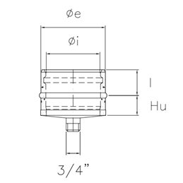 Cap with condensate drain RM1TS ISO10 HAMMERED COPPER Double wall flue