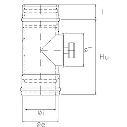 Modulo di ispezione RM1IT ISO10 RAME MARTELLATO Canna fumaria