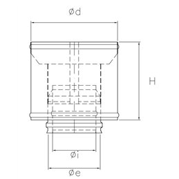 Terminal cap for weather protection RM1AR ISO10 HAMMERED COPPER Double wall flue
