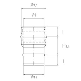 Giunzione mono-doppia RM1RCI ISO10 RAME MARTELLATO Canna
