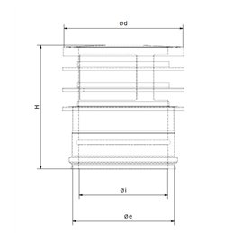 Terminal cap with rings RM1TLN ISO10 RUSTY Double wall flue