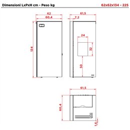 Hydro pellet stove Palazzetti Ecofire Dadò Idro 10 water 5 stars